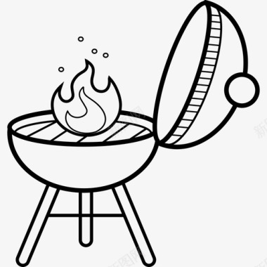 烧烤露营手工制作图标图标