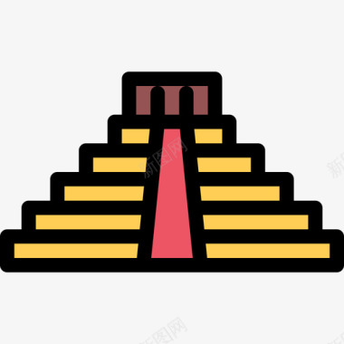 金字塔城市11颜色图标图标