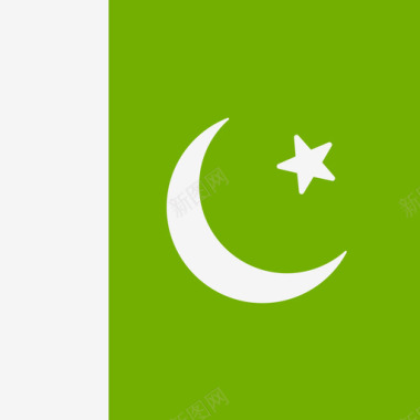 多彩方形巴基斯坦国际旗帜4正方形图标图标