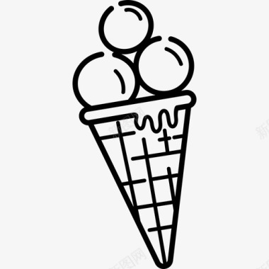 冰淇淋杂烩手工制作图标图标