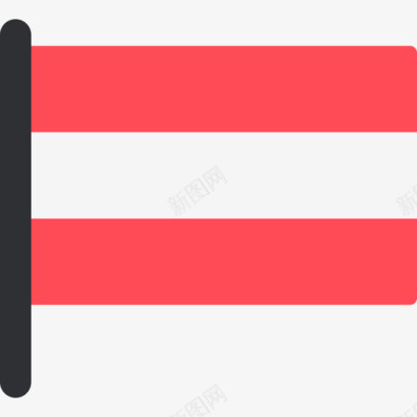 奥地利国际国旗5桅杆图标图标