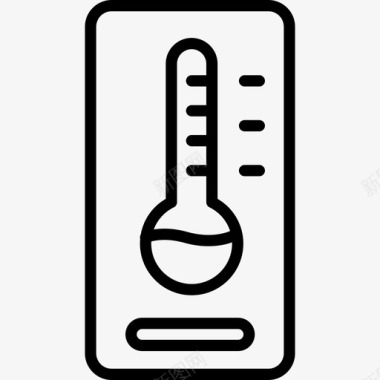 爱在冬季线性冬季运动温度计图标图标