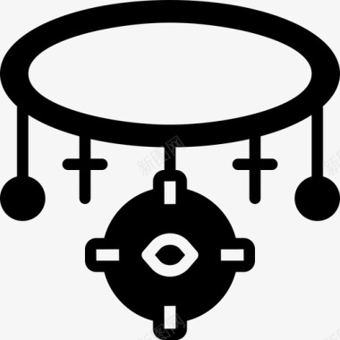 银饰项链项链中世纪填充图标图标