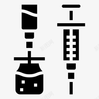 药品冲剂注射器护理医院图标图标