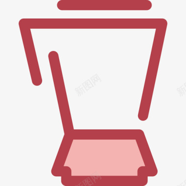 搅拌机食品和餐厅6红色图标图标