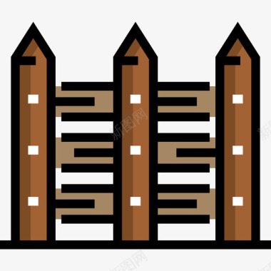 栅栏栅栏园艺10线性颜色图标图标