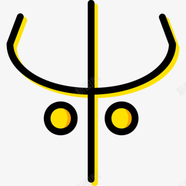 黑暗符号4黄色图标图标