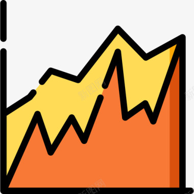 多彩图表折线图图表2线颜色图标图标