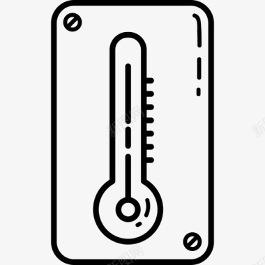 手绘杂项温度计图标图标
