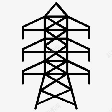桅杆高度电塔电力电力桅杆图标图标