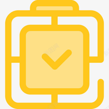 时钟用户界面10黄色图标图标