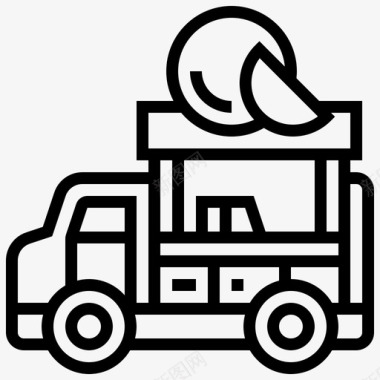 送货卡车水果车送货销售图标图标