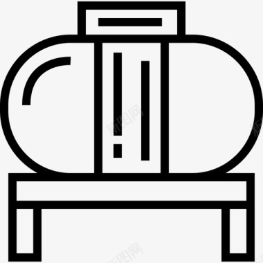 工厂矢量储罐工厂3线性图标图标