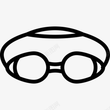 游泳眼镜泳镜配件图标图标