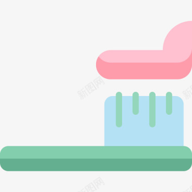 牙刷日常日常用品动作3扁平图标图标