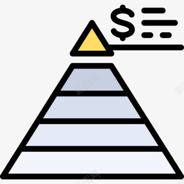 健康饮食金字塔金字塔金融11线性颜色图标图标