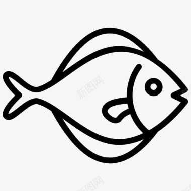 贝类多丽鱼蓝鱼卡通鱼图标图标