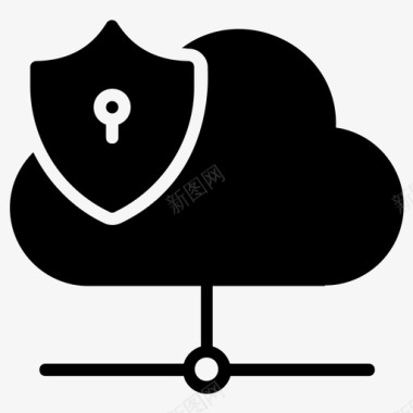 符号安全vpn云专用网络图标图标