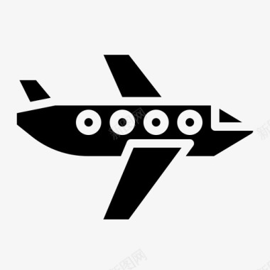飞机运输运输成套设备图标图标
