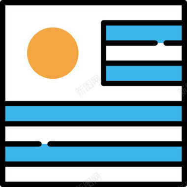 乌拉圭国旗收藏3广场图标图标