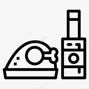 深色葡萄食品和饮料鸡肉晚餐图标图标