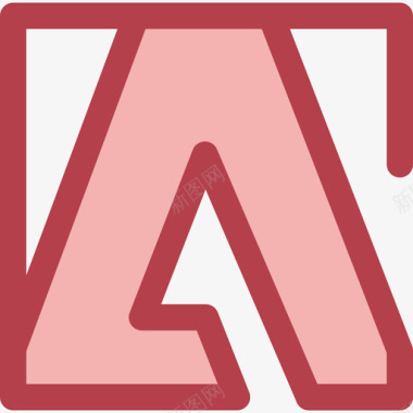 红色Adobe徽标5红色图标图标