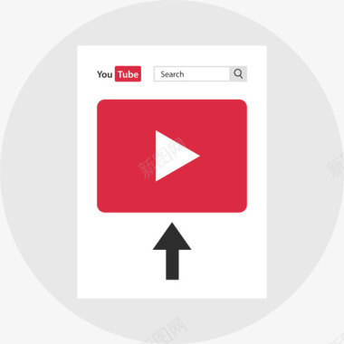 线上传上传在线和youtube平面图标图标