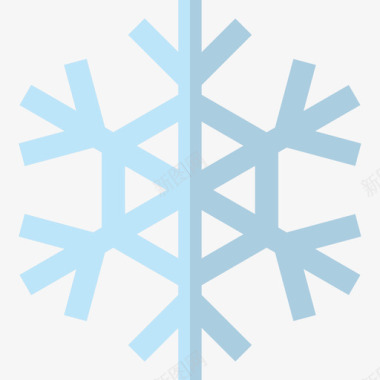 雪花冬季元素4平坦图标图标