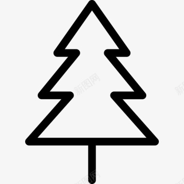 圣诞树节日和庆典2线性图标图标