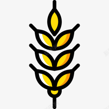 小麦农业3黄色图标图标