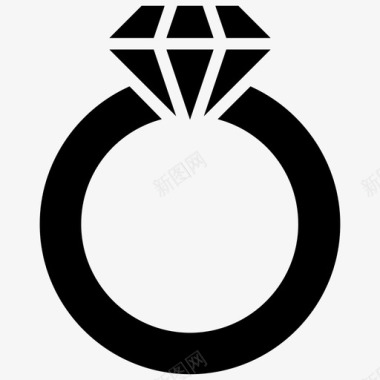 珠宝收藏钻戒订婚戒指图标图标