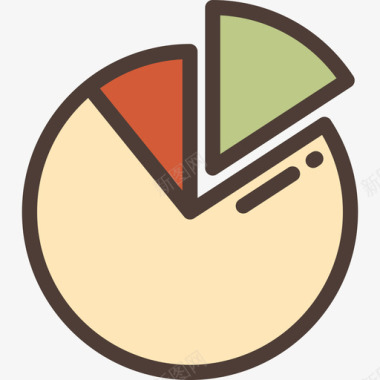 企业卡片标识饼图企业管理线性颜色图标图标