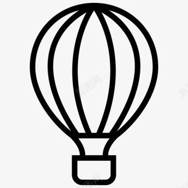 热空气热气球飞行热空气图标图标