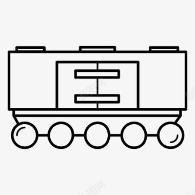 货车货物运输铁路列车图标图标