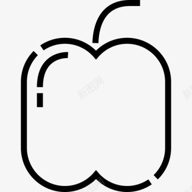 苹果苹果园艺11直线型图标图标