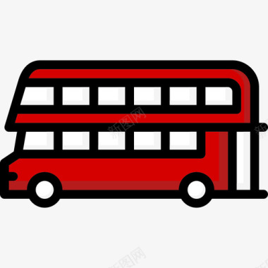 双层巴士交通19线颜色图标图标