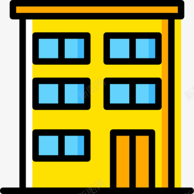 公寓房地产11号黄色图标图标
