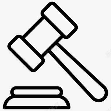 拍卖锤法官锤司法设备图标图标