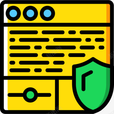 安全锁孔浏览器安全8黄色图标图标