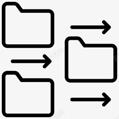 彩旗目录数据传输存档传输数据共享图标图标