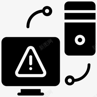 恶意软件系统警报安全警告系统错误图标图标
