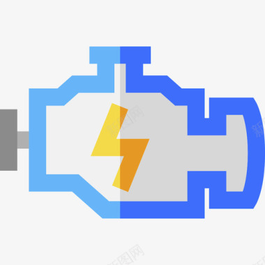 发动机机械元件9扁平图标图标