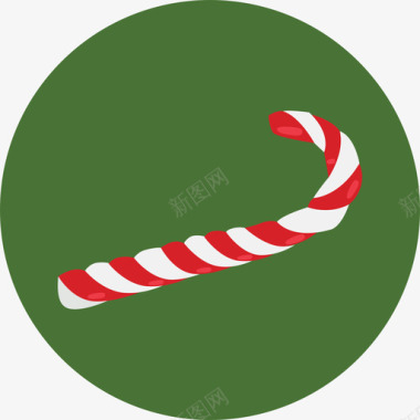 糖果棒圣诞节8圆形扁平图标图标