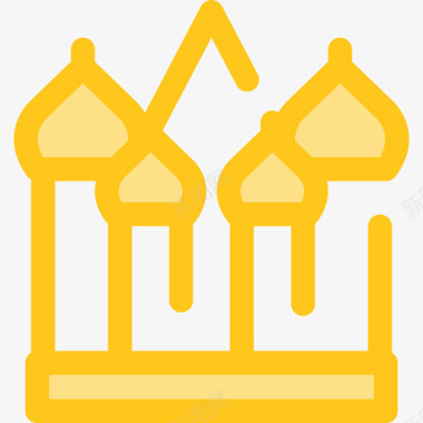 圣巴兹尔大教堂旅游19号黄色图标图标