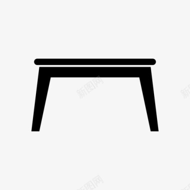 现代实木现代室内餐桌图标图标