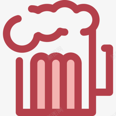 红色啤酒易拉罐啤酒食物和餐厅6红色图标图标