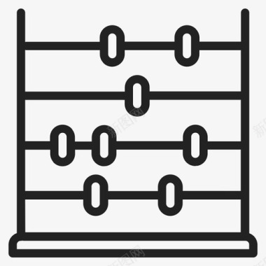 数学标识算盘计算数学图标图标