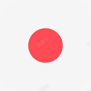 日本国际国旗3圆形方形图标图标