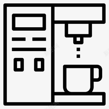 咖啡烘焙咖啡厅饮料机器图标图标