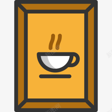 咖啡烘焙咖啡馆博物馆2线性颜色图标图标